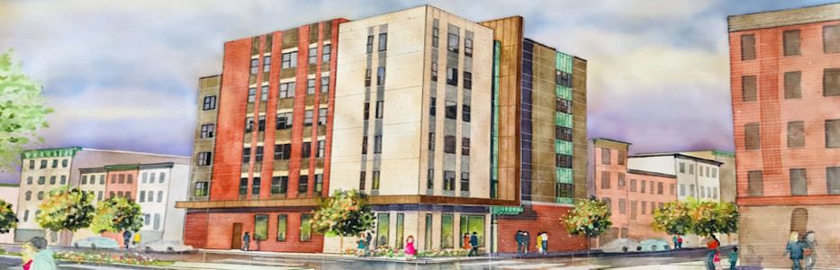 Plan for architecturally designed senior affordable housing project