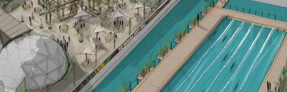 Employer attempts to lure home workers back with Olympic-sized lido
