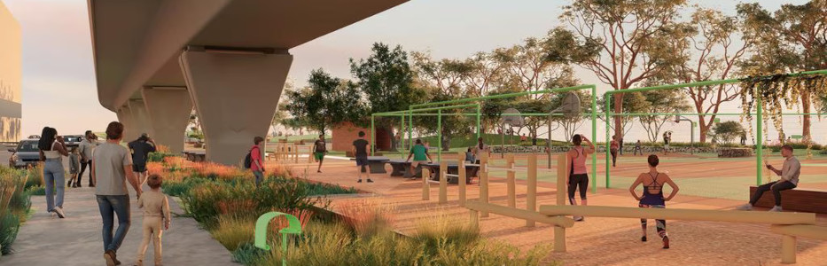 Plan for green parks at multigenerational housing/transport hubs